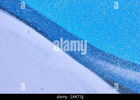 Multicolored metallic texture in blue shades. Close up. Stock Photo