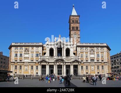 Rome, Itali 14th April 2014. Visiting The Papal Basilica of Santa Maria Maggiore. Stock Photo