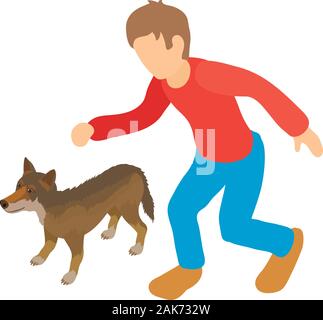 Animal protection icon, isometric style Stock Vector