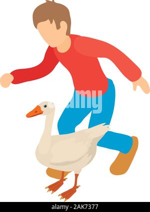 Poultry farming icon, isometric style Stock Vector