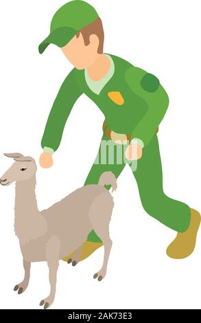 Animal care icon, isometric style Stock Vector
