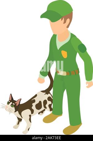 Veterinary services icon, isometric style Stock Vector
