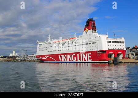 Viking Line Mariella cruise ferry docked at South Harbour, Katajanokka. Helsinki, Finland. September 24, 2019. Stock Photo