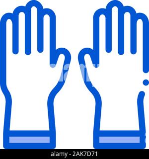 Protective Gloves Icon Vector Outline Illustration Stock Vector
