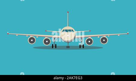 Airplane front view. Stock Vector