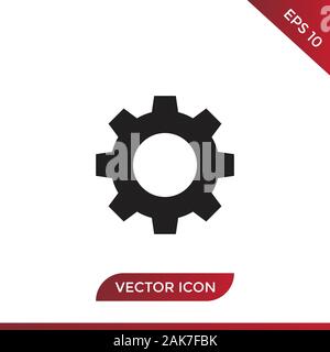 Settings vector icon in modern design style for web site and mobile app Stock Vector