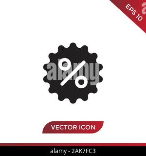 Percentage vector icon in modern design style for web site and mobile app Stock Vector