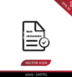 Checklist vector icon in modern design style for web site and mobile app Stock Vector