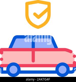 Parking Auto Confirmation Icon Vector Outline Illustration Stock Vector