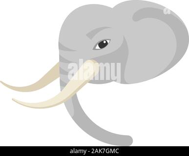 Crocodile portrait made in unique simple cartoon style. Head of crocodile or alligator. Isolated icon for your design. Vector illustration Stock Vector