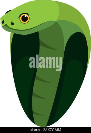 Cobra portrait made in unique simple cartoon style. Head of cobra. Isolated icon for your design. Vector illustration Stock Vector
