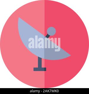 antena communication plate isolated icon Stock Vector