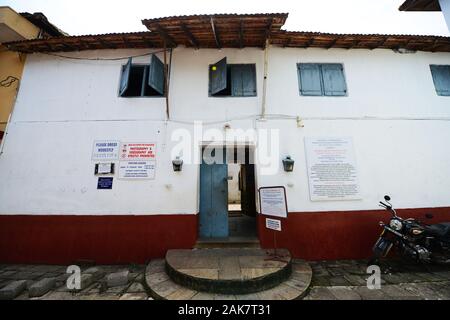 Entrance to the Paradesi Synagogue in fort Cochin, Kerela, India. Stock Photo