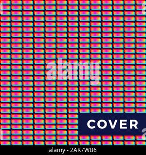 Square colorful Abstract music equalizer vector pattern for poster or cover. Stock vector illustration Sound texture. Stock Vector