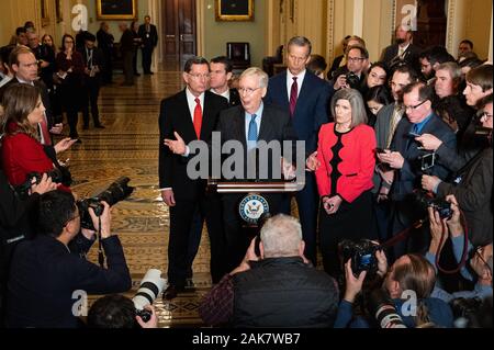 Senator Mitch McConnell (R-KY), the Senate Minority Leader, arrives for ...