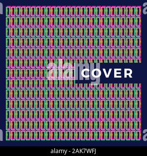 Square colorful Abstract music equalizer vector pattern for poster or cover. Stock vector illustration Sound texture. Stock Vector