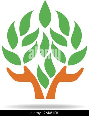 Tree  design graphic icon  template white background. vector Stock Vector