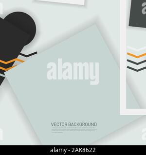 Abstract vector memphis background . geometric elements. Design patterns with overlapping shapes. New texture for your design. Stock Vector