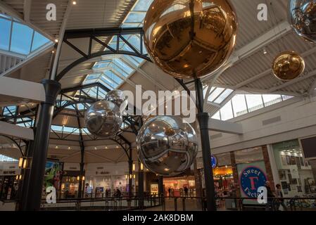 Valencia Westfield Town Center during Christmas time Stock Photo