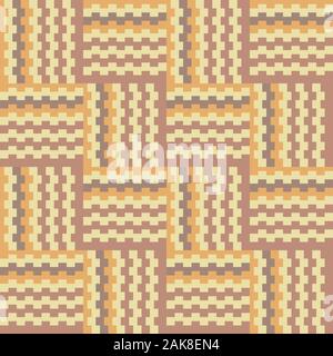 Geometric crisscross pattern in brownish earth tones. Stock Photo