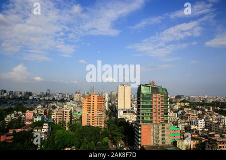 Top view of Dhaka's Mohakhali and Gulshan area. Dhaka, Bangladesh Stock Photo