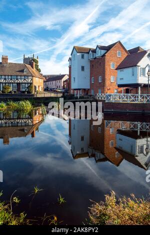 Restored Abbey Mill at Tewkesbury, Gloucestershire, Severn Vale, England, UK, Europe Stock Photo