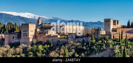 View of Alhambra Palace in Granada, Spain in Europe Stock Photo