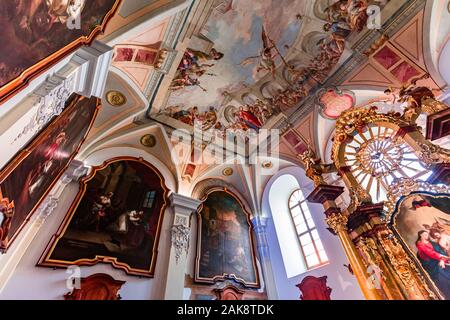 PRAGUE, CZECH REPUBLIC, SEPTEMBER 10 : chapter hall of Strahov monastery, september 10, 2019 in Prague, czech republic Stock Photo