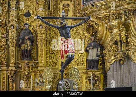 Altar der Vergebung, Kathedrale Catedral Metropolitana de la Asuncion de Maria, Plaza de la Constitucion, Mexiko Stadt, Mexiko Stock Photo