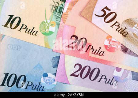 Botswana money - pula a business background Stock Photo