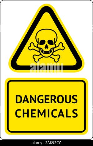 Dangerous chemicals sign Stock Vector