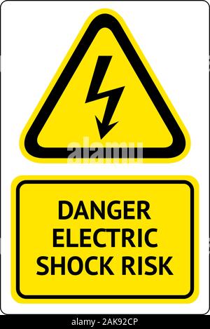 Danger electric shock risk Stock Vector