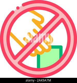 Shoplifting Prohibition Icon Vector Outline Illustration Stock Vector