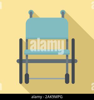 Empty wheelchair icon. Flat illustration of empty wheelchair vector icon for web design Stock Vector