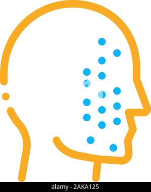 Face Part Scan Icon Vector Outline Illustration Stock Vector