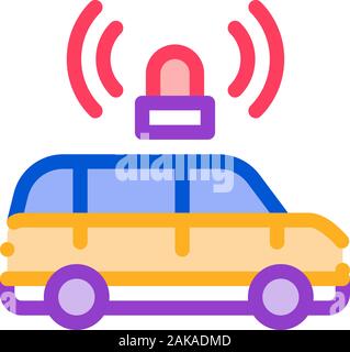 Alarm System Machine Icon Vector Outline Illustration Stock Vector