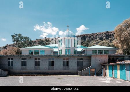 Debre Libanos, monastery in Ethiopia, lying northwest of Addis Ababa in the Semien Shewa Zone of the Oromia Region. Founded in the 13th century by Sai Stock Photo