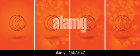 Abstract background and circles with shadows and 3D effect Stock Vector