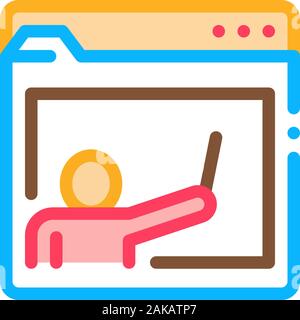 Student Personal Folder Icon Vector Outline Illustration Stock Vector