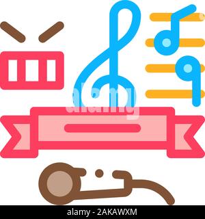 Music Lessons Graduation Icon Vector Outline Illustration Stock Vector