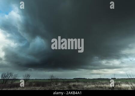 Dark torm clouds background landscape image Stock Photo