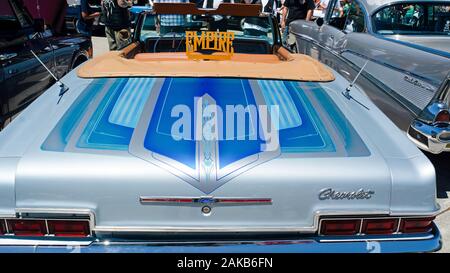 1960s Chevrolet convertible with custom Paint at Custom Car Show at Pinole, California, USA Stock Photo