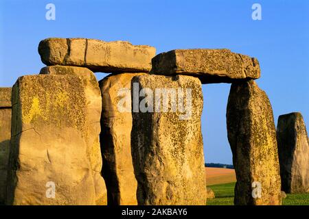 Famous megalith stone circle of Stonehenge, Wiltshire, England, UK