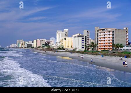 View of coastline, Myrtle Beach, South Carolina, USA Stock Photo