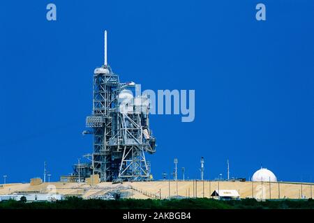 Shuttle launch pad, Kennedy Space Center, Cape Canaveral, Florida, USA Stock Photo