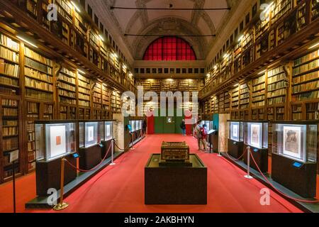 Milan Italy. Biblioteca Ambrosiana. Ambrosian Library inside Pinacoteca Ambrosiana Stock Photo