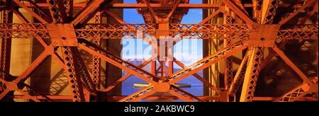 Close up of Golden Gate Bridge, San Francisco, California, USA Stock Photo