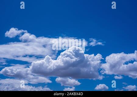 clear blue sky against blue background Stock Photo