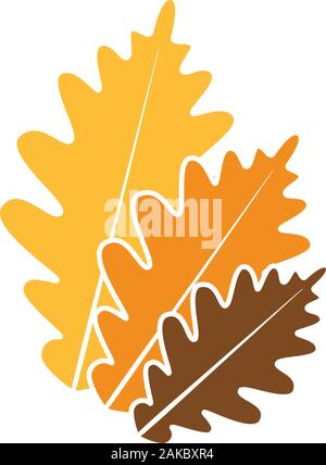 Isolated autumn leaf icon Stock Vector