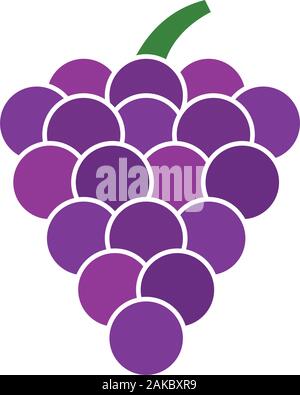 Isolated grapes icon Stock Vector